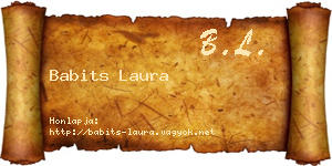 Babits Laura névjegykártya